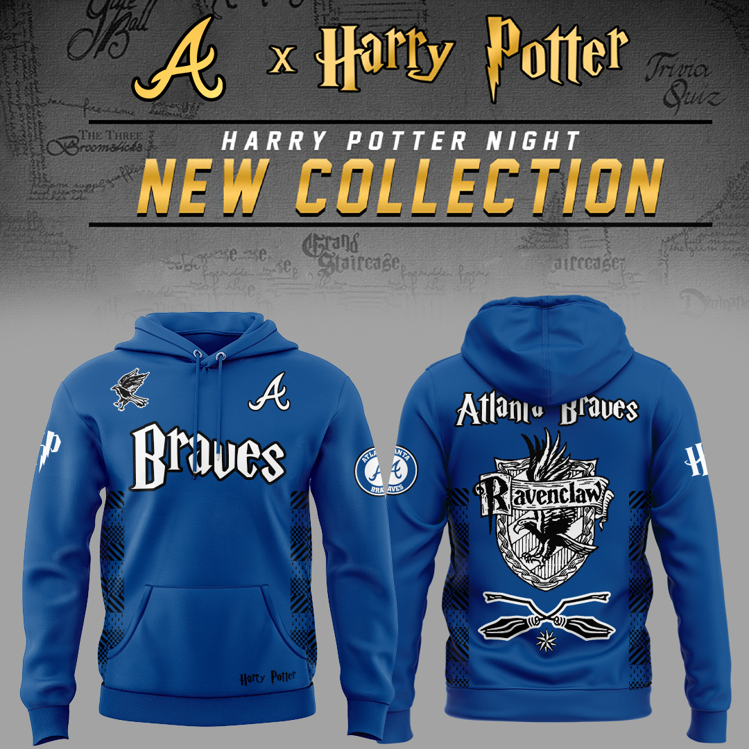 Atlanta Braves x Harry Potter Night Ravenclaw House Hoodie Gift Ideas For Baseball Players