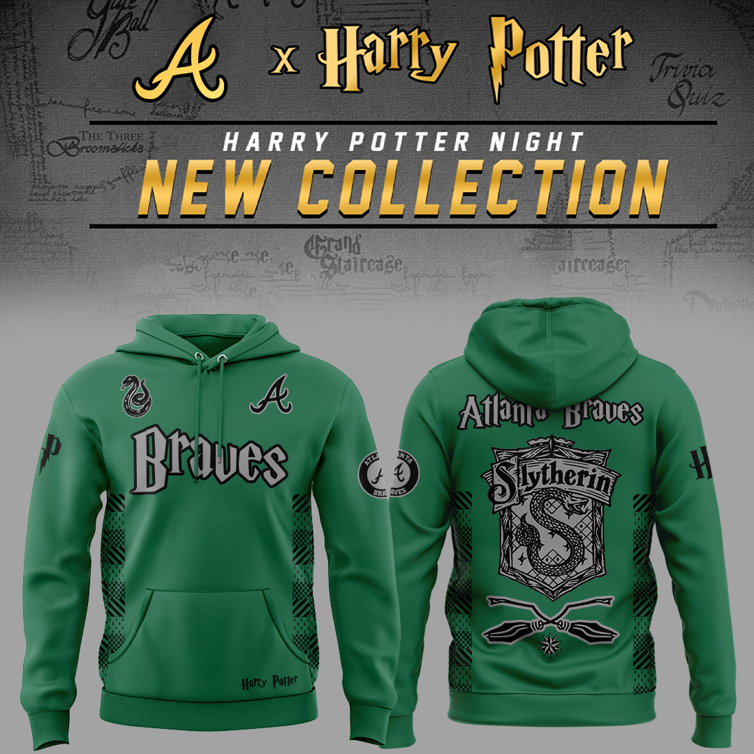 Atlanta Braves x Harry Potter Night Slytherin House Hoodie Unique Baseball Gifts