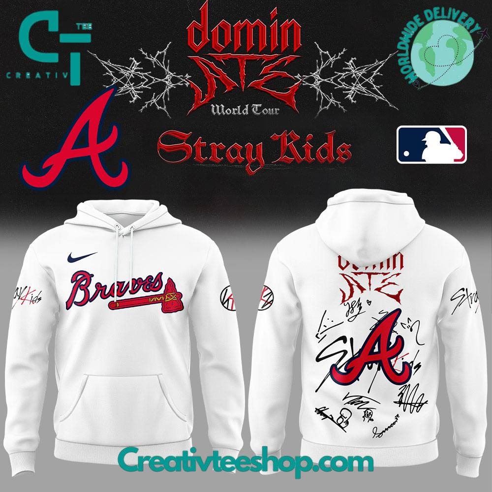 Atlanta Braves x Stray Kids DomiATE Word Tour Signature Hoodie