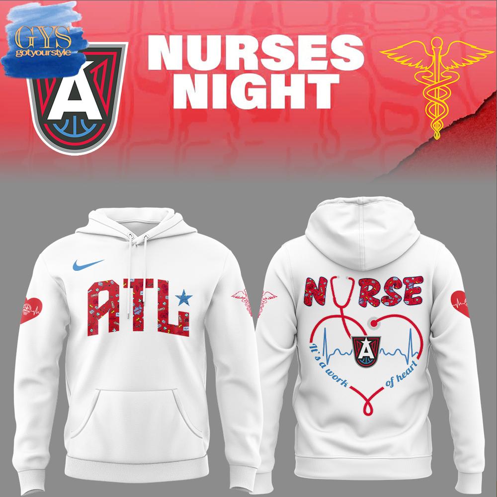 Atlanta Dream Nurses Night White Hoodie