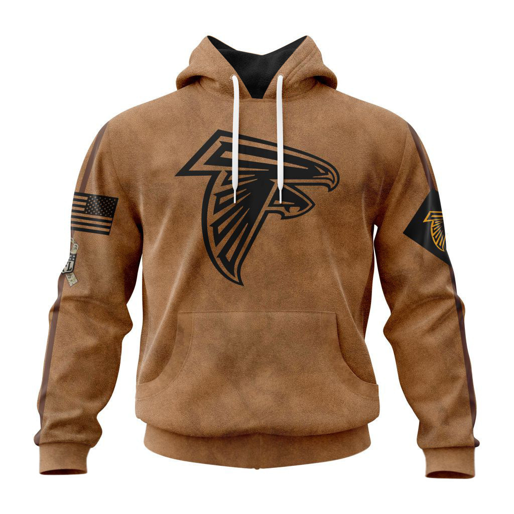Atlanta Falcons Basic Brown NFL 3D Hoodie