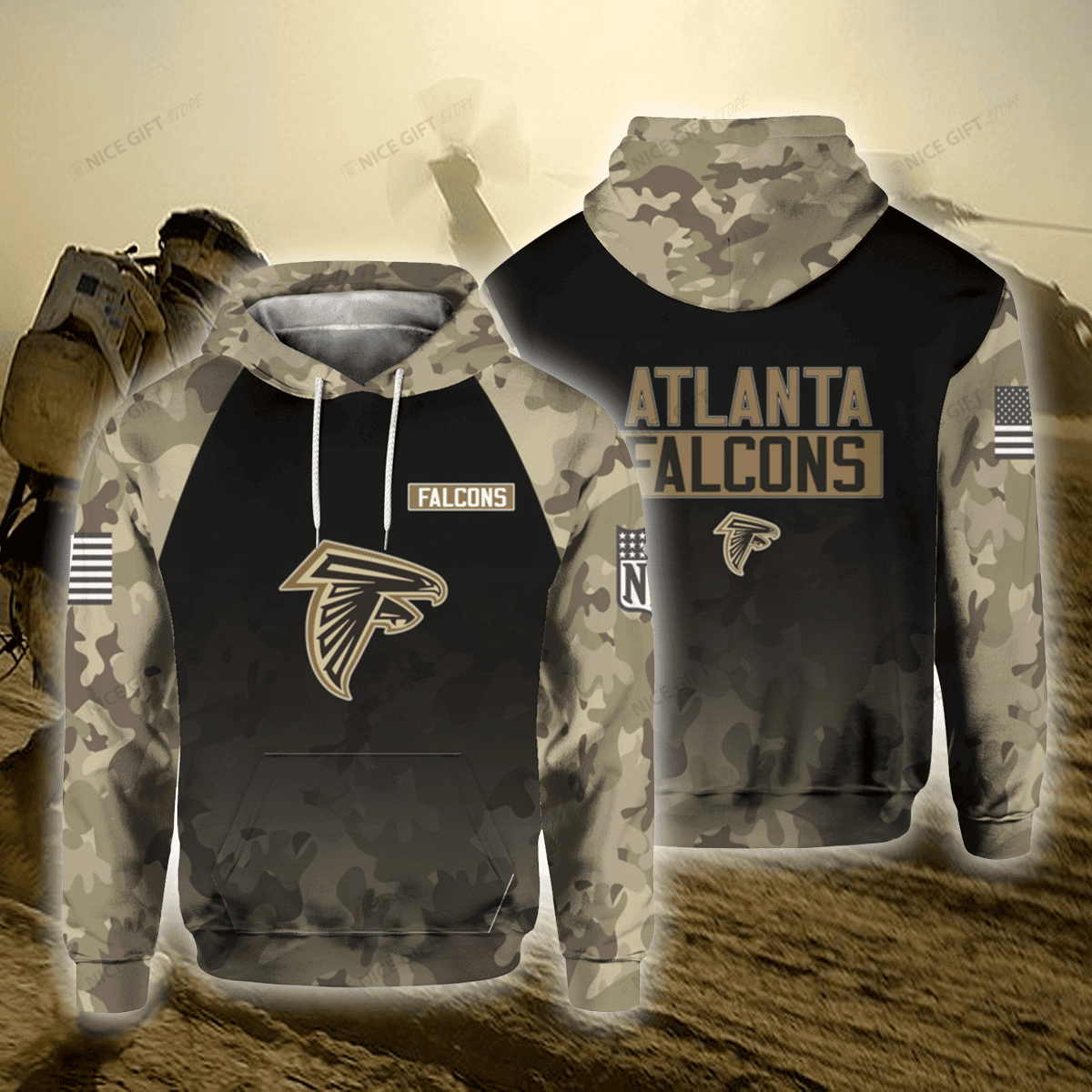 Atlanta Falcons Camouflage NFL Unisex 3D Hoodie Version 149