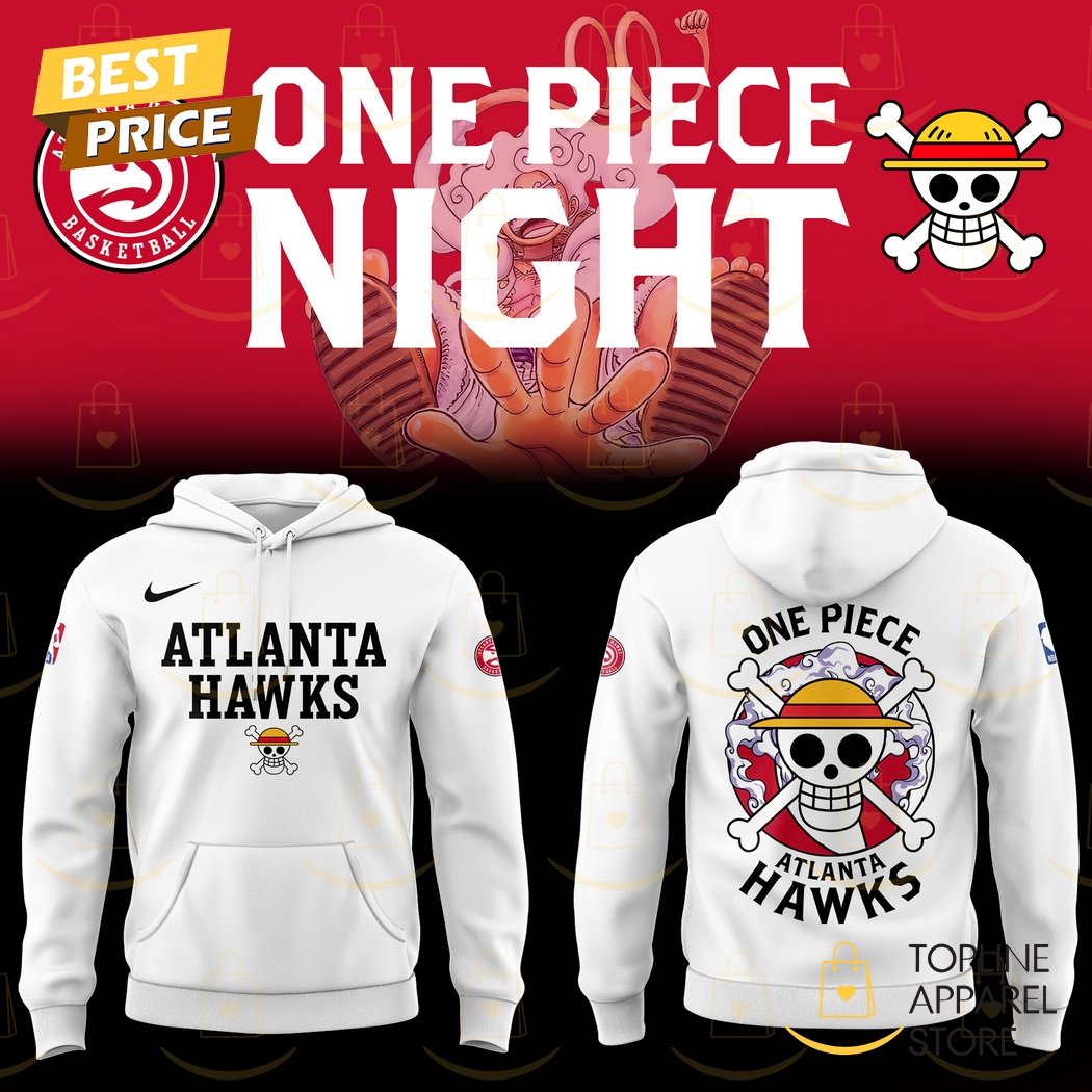 Atlanta Hawks Basketball x One Piece Night Hoodie