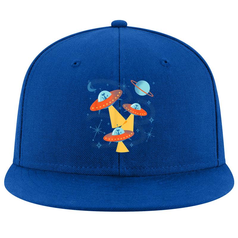 Atomic Age Space Cadets Cats In Retro Flying Saucer UFOs Cap
