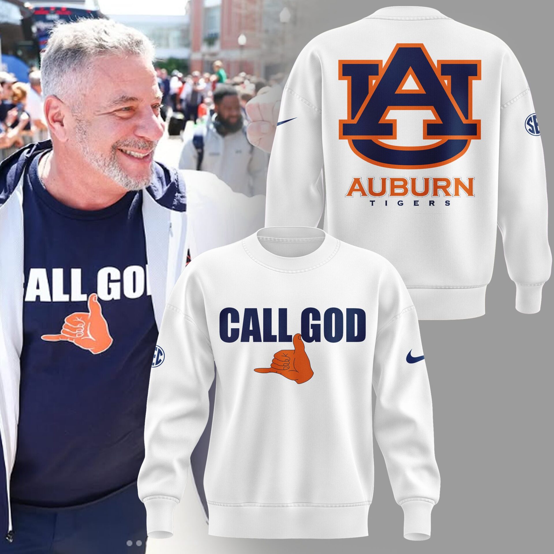 Auburn Basketball CALL GOD Sweatshirt Top Gifts For Basketball Players