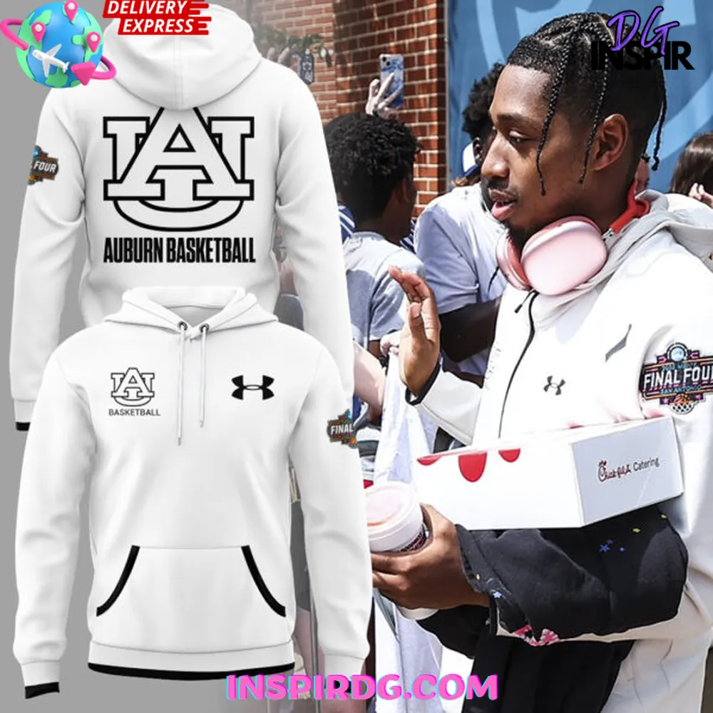 Auburn Basketball Final Four 2025 Special White Hoodie