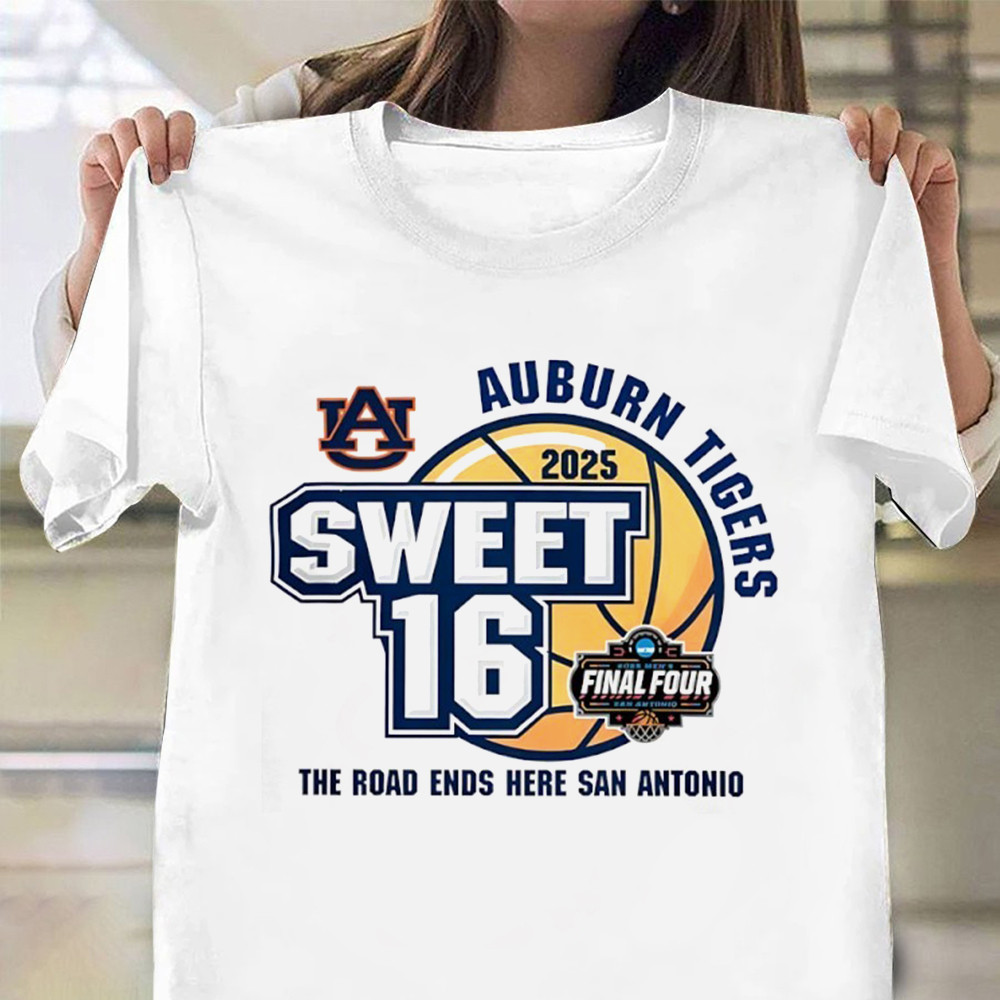 Auburn Tigers 2025 NCAA Mens Basketball Sweet 16 Final Four Shirt Gift For Basketball Lover