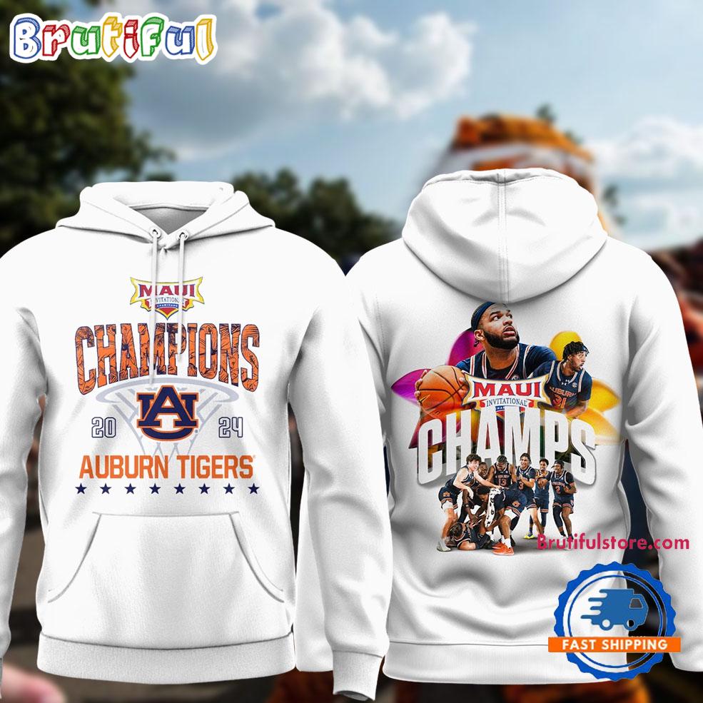 Auburn Tigers Basketball 2024 Maui Invitational Champions Hoodie