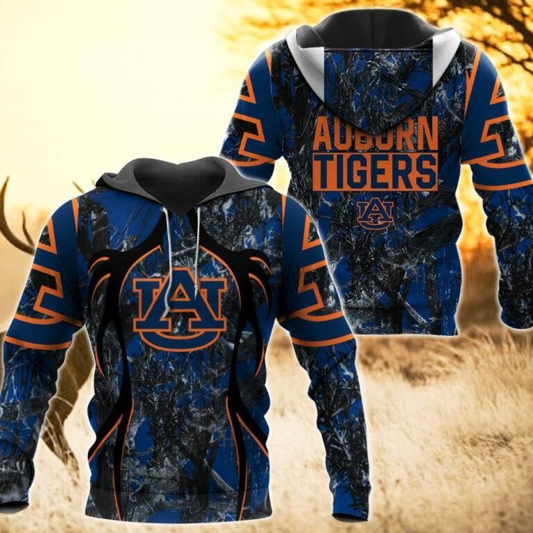 Auburn Tigers Camo Hunting 3D printed Sweatshirt Hoodie Zipped Hoodie