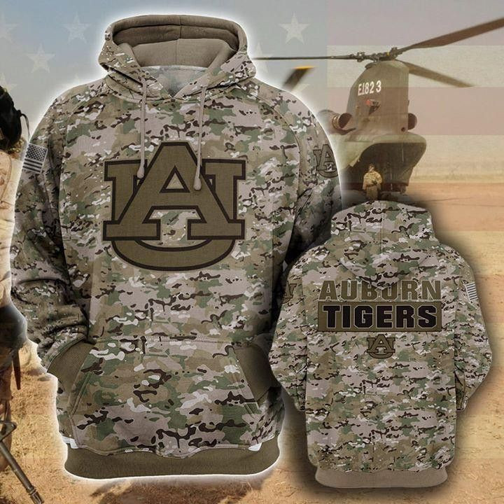 Auburn Tigers Camo Pattern Printed Hoodie  Zip Hoodie Version 2866