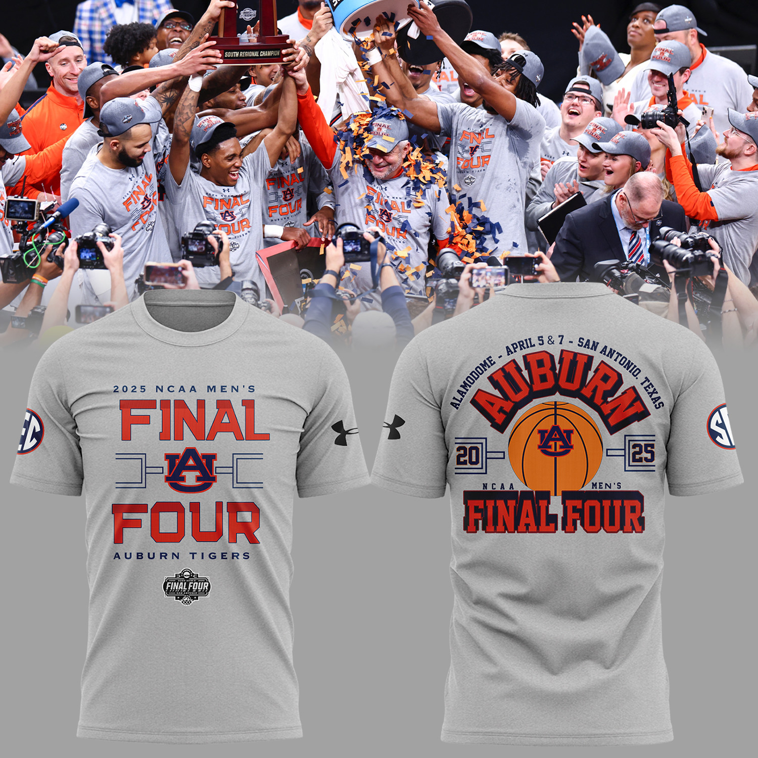 Auburn Tigers Mens Basketball 2025 Final Four Shirt Gift For Basketball Lover