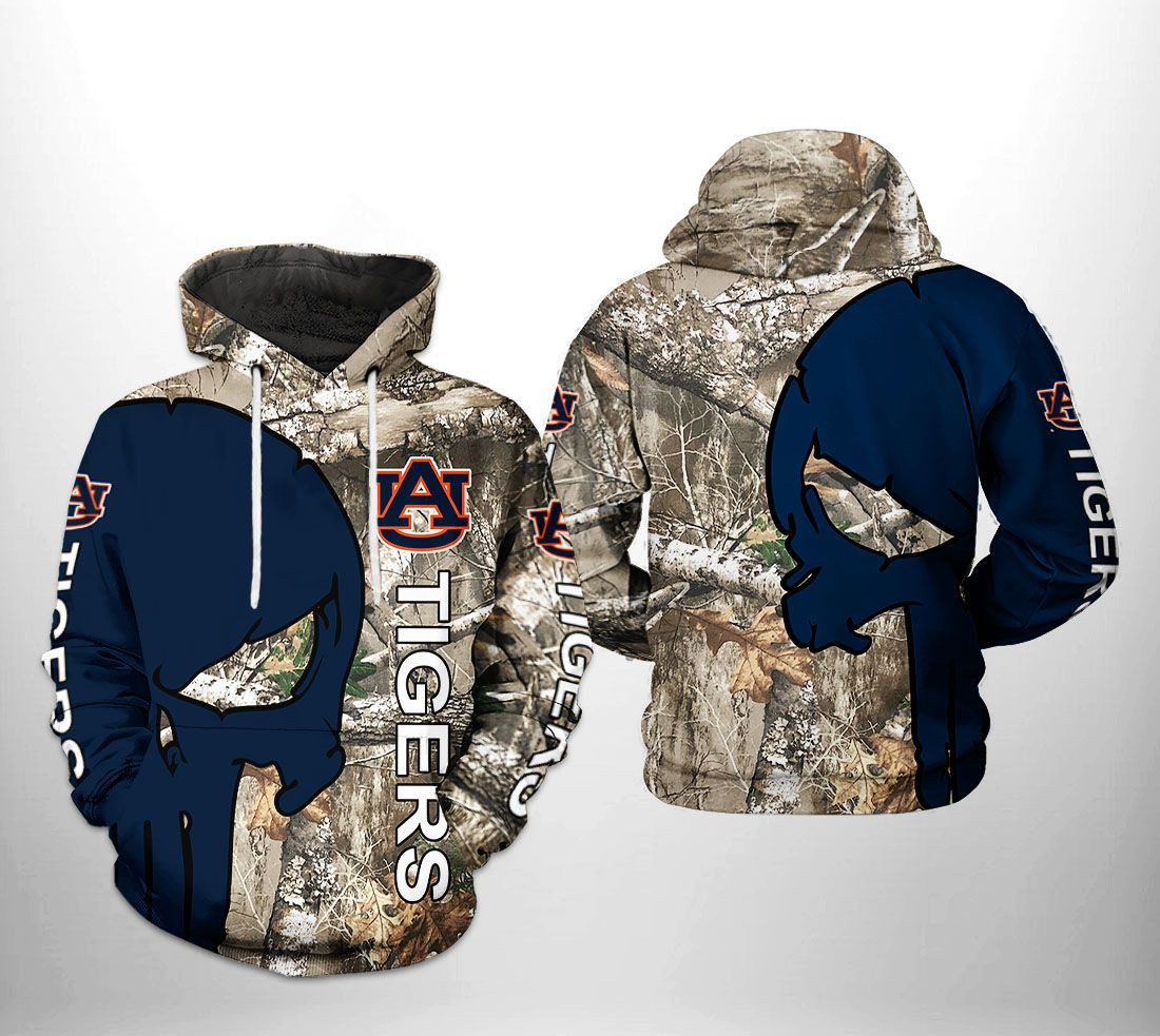 Auburn Tigers NCAA Camo Veteran Hunting Hoodie  Zip Hoodie