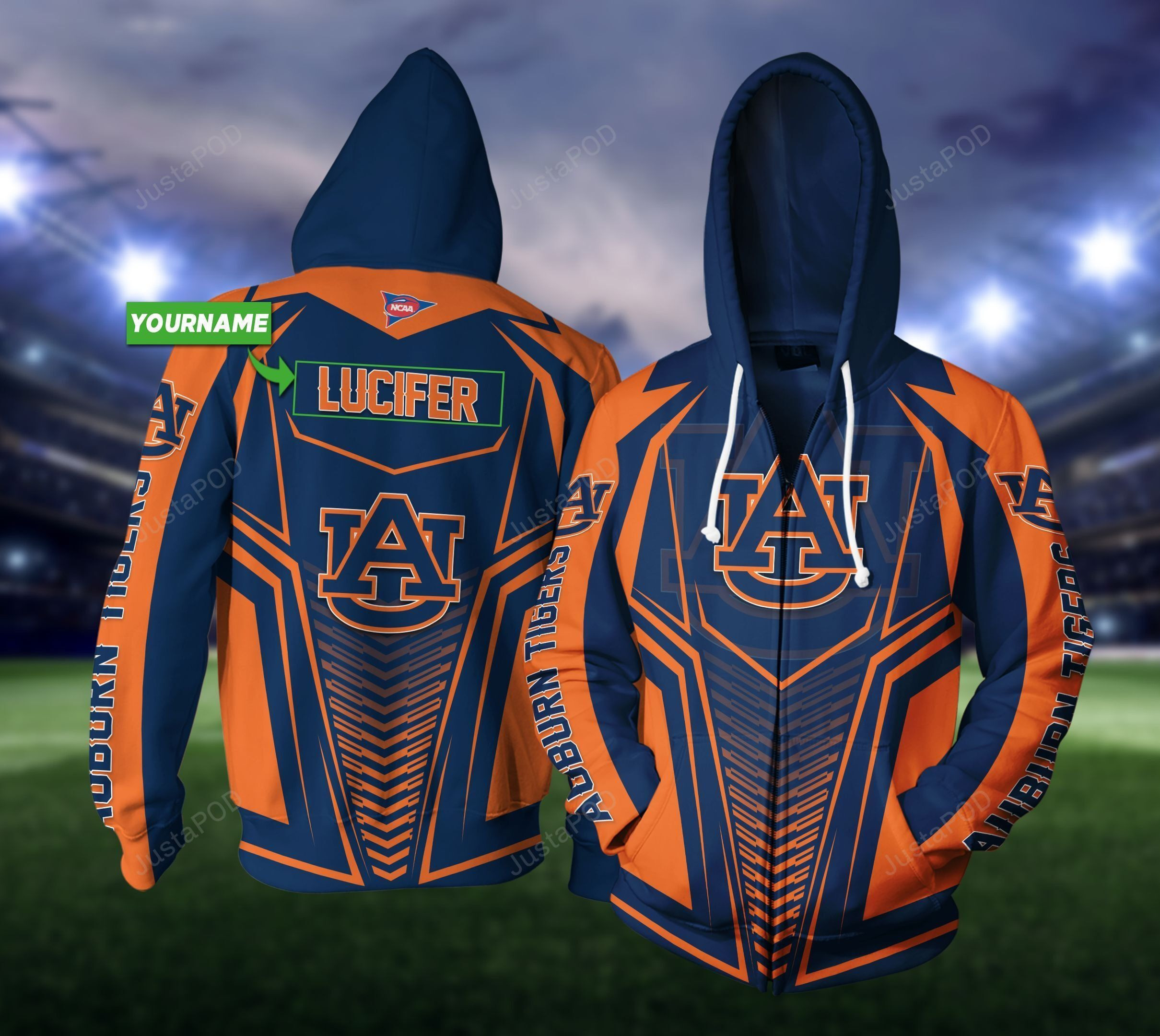 Auburn Tigers NCAA Hoodie  Zip Hoodie Version 1090