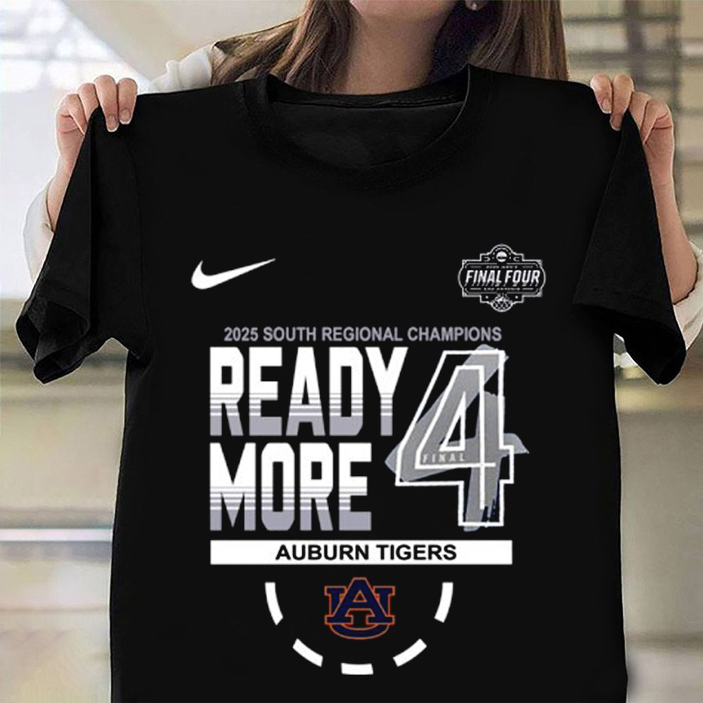 Auburn Tigers Nike 2025 Mens Tournament Final Four South Regional Champions T-Shirt Fans Gift