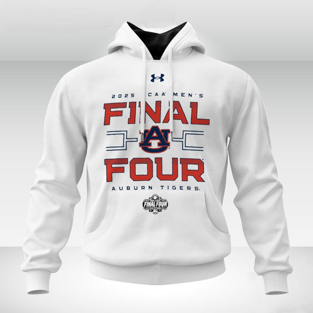 Auburn Tigers Under Armour 2025 NCAA MenÃ¢â‚¬â„¢s Basketball Tournament Final Four Hoodie