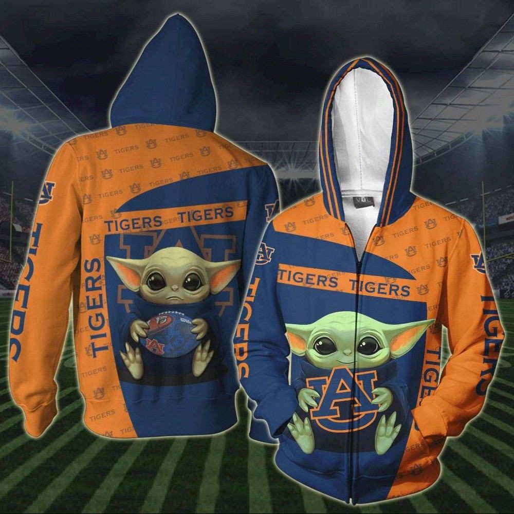 Auburn Tigers Yoda Hoodie  Zip Hoodie
