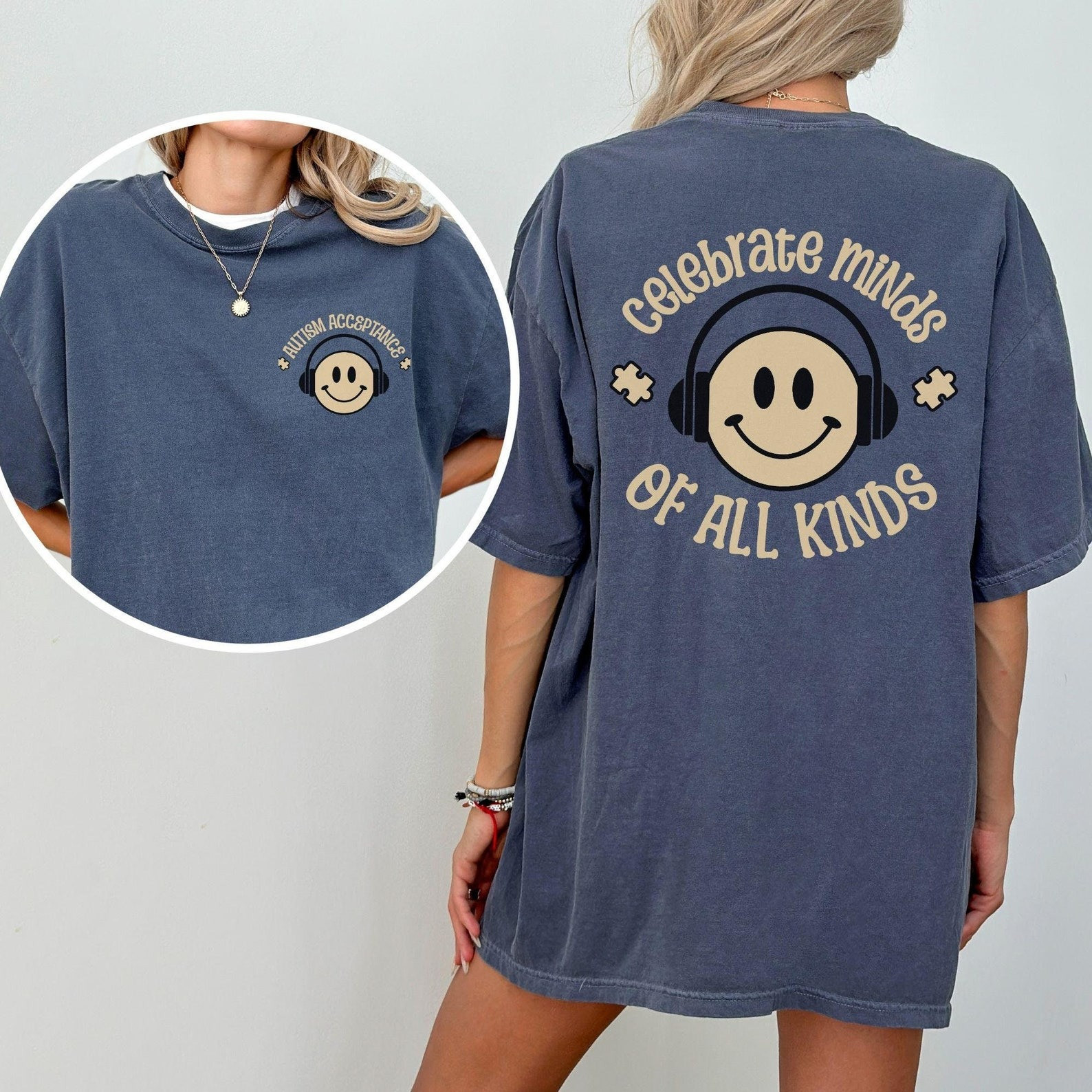 Autism Awareness T-Shirt Celebrate Minds Of All Kinds Perfect Gift for Autism Advocates