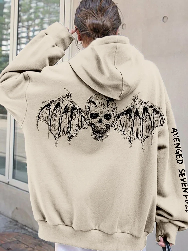 Avenged Sevenfold Merch Avenged Sevenfold Wings Skull Hoodie A7X Merch Mothers Day Gifts