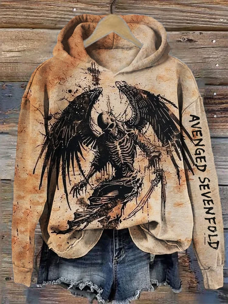 Avenged Sevenfold Merch Wings Skull Hoodie A7X Merch Awesome Mothers Day Gifts