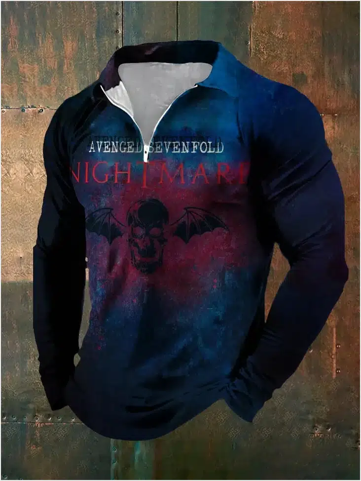 Avenged Sevenfold Nightmare Quarter Zip Shirt Avenged Sevenfold Merch Fathers Day Gifts