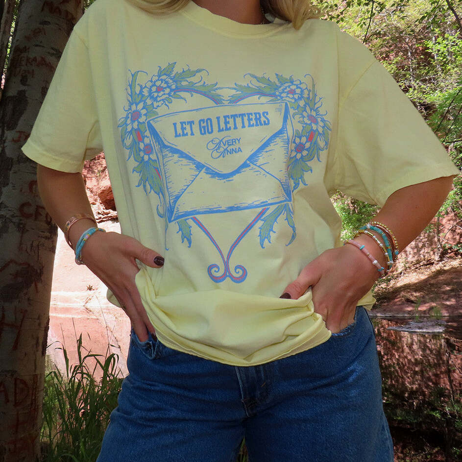 Avery Anna Merch Let Go Letters T-Shirt Gifts For Friends Birthday Gifts For Sister