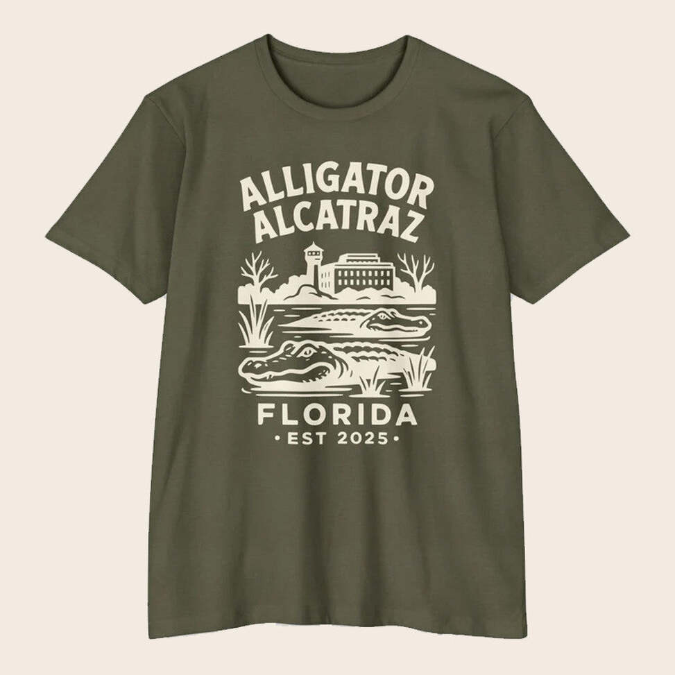 Babylon Bee Merch Alligator Alcatraz T-Shirt Gift For Father Birthday Gifts For BFF