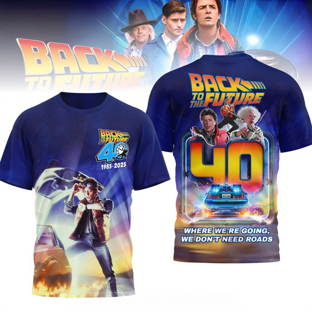 Back To The Future 40th Anniversary 2025 Shirt Fan Merch Gifts For Father