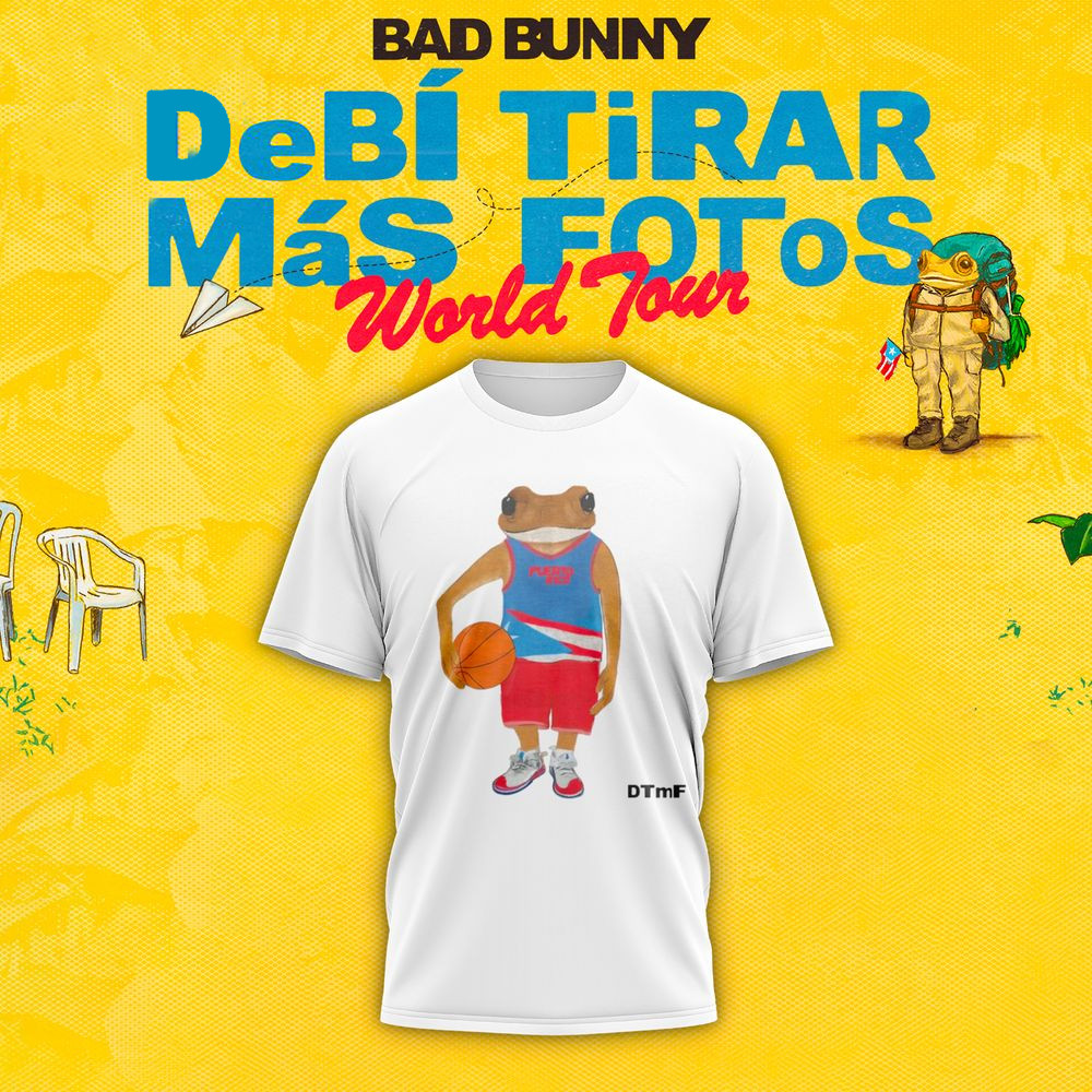Bad Bunny DeB TiRAR MaS FOToS Concho Basketball T-Shirt Fan Merch Gift For Dudes