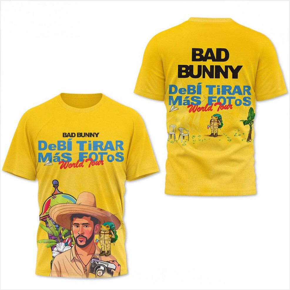 Bad Bunny DeB TiRAR MS FOToS World Tour 2025 Shirt Birthday Gifts For Husband BFF Gifts