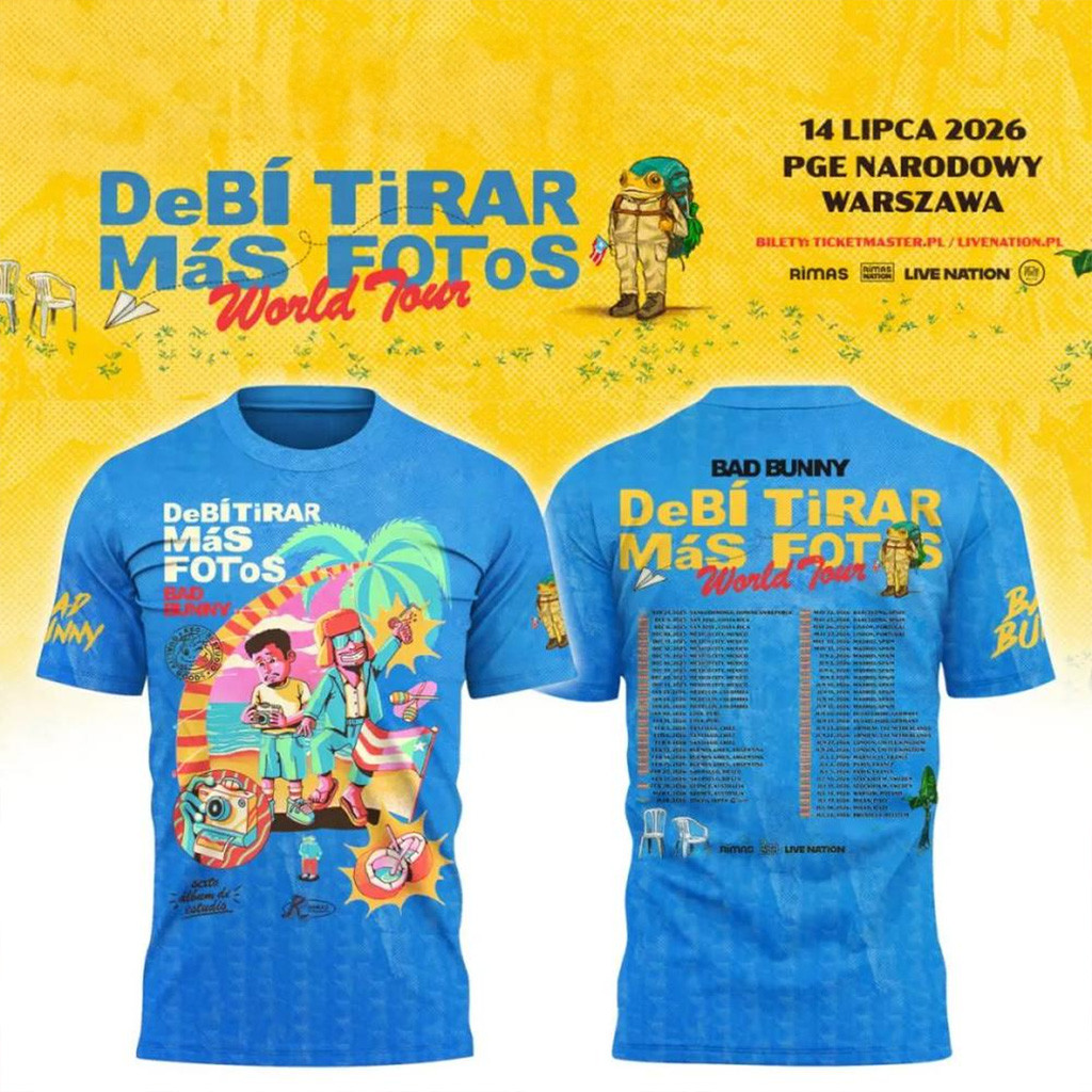 Bad Bunny Debi Tirar Mas Fotos World Tour T-Shirt Gift Ideas For Fans