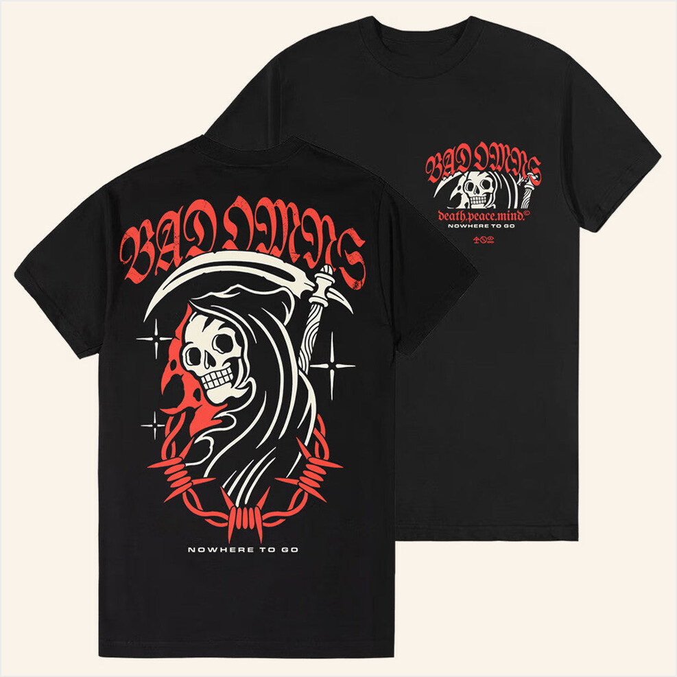 BAD OMENS Nowhere To Go T-Shirt Bad Omens Merch Present For Him Birthday Gifts For Besties