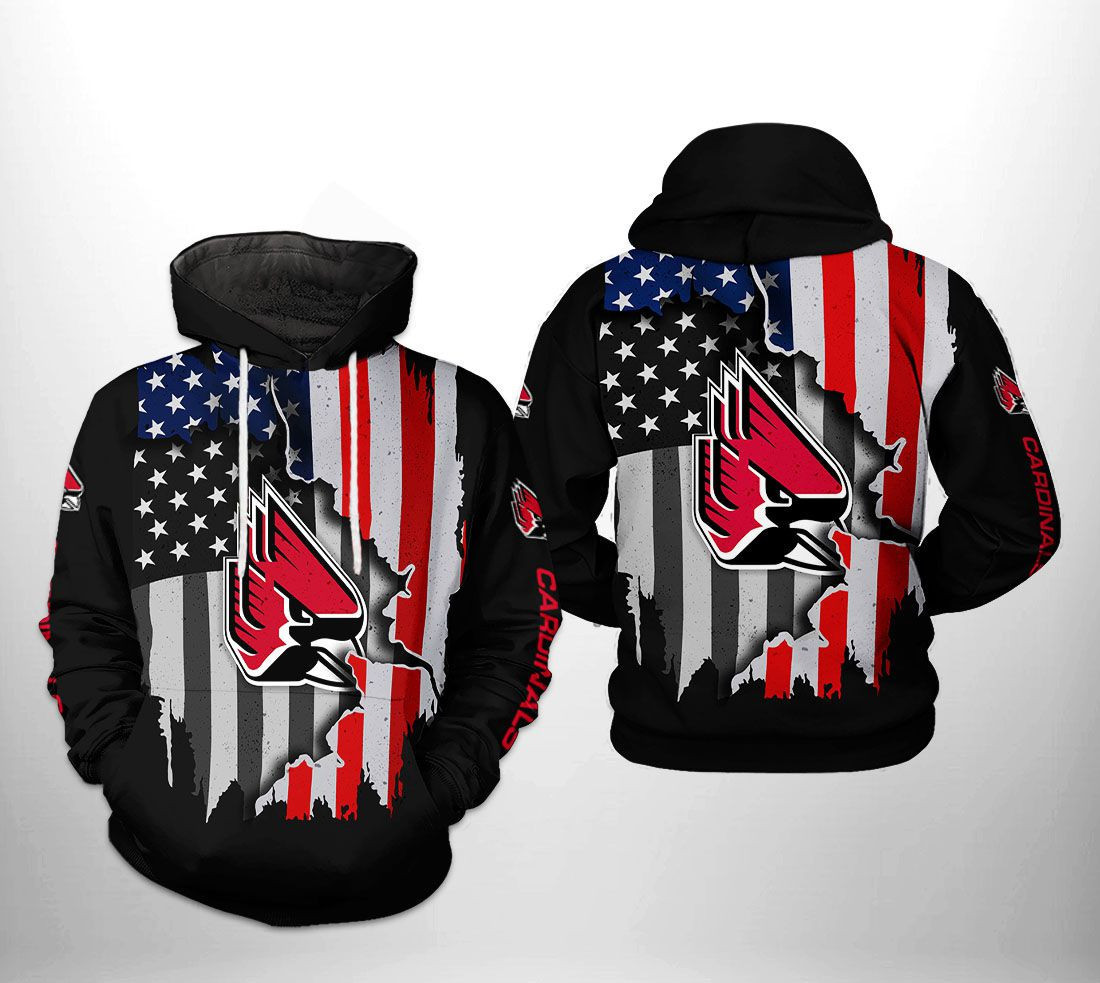 Ball State Cardinals NCAA US Flag Hoodie  Zip Hoodie Version 2728