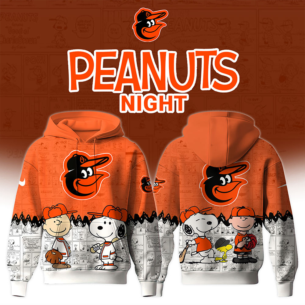 Baltimore Orioles Ã¢â‚¬Å“75th Anniversary of PeanutsÃ¢â‚¬Â Snoopy Hoodie Unique Gifts For Baseball Fans