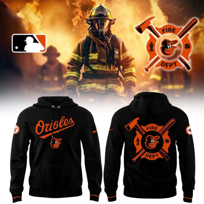 Baltimore Orioles Firefighter Appreciation Hoodie Gift For Basketball Lover