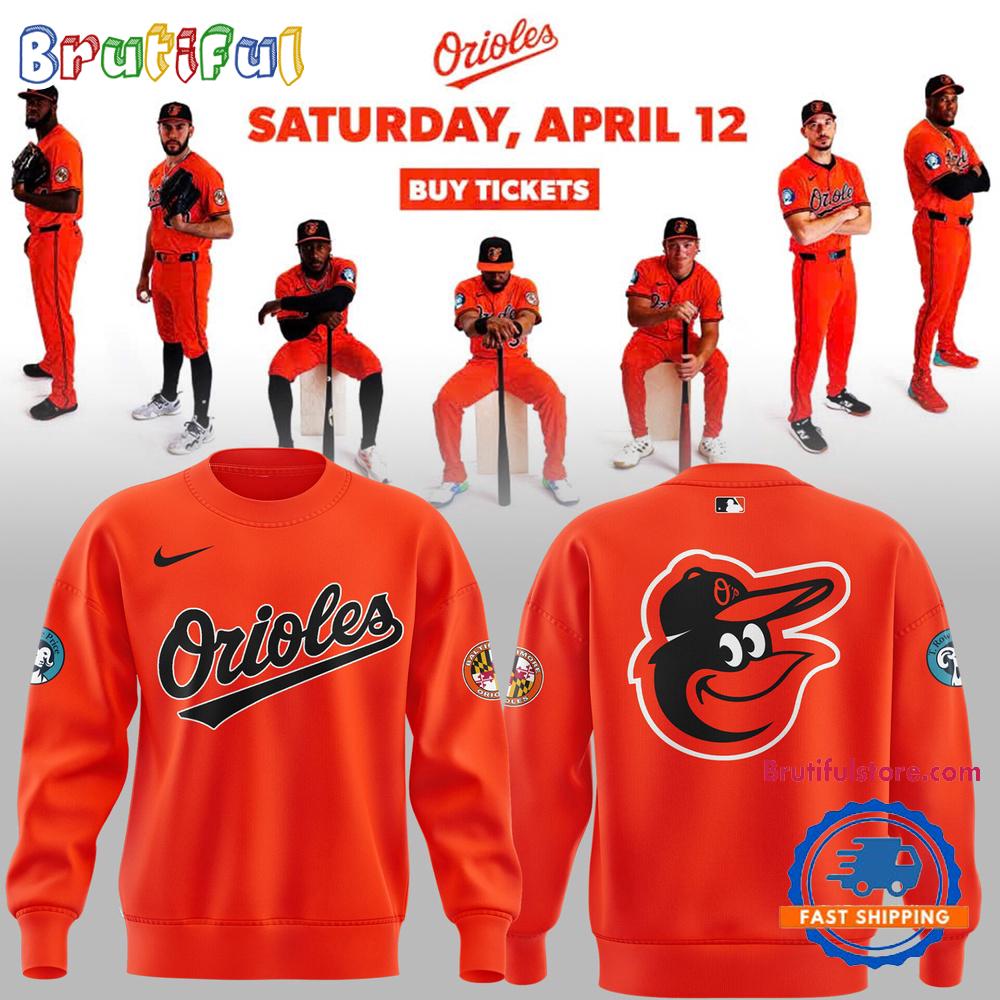 Baltimore Orioles Orange On Orange 2025 Sweatshirt