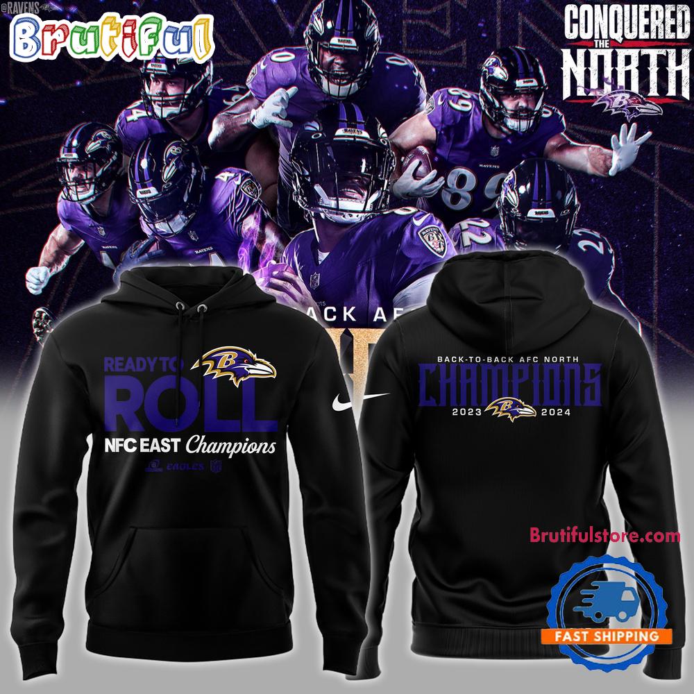 Baltimore Ravens 2024 AFC North Division Champions Hoodie Shirt