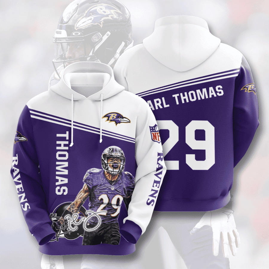 Baltimore Ravens 29 Thomas NFL Football Team Hoodie