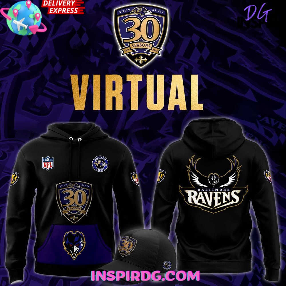 Baltimore Ravens 30th Season Virtual Special Hoodie