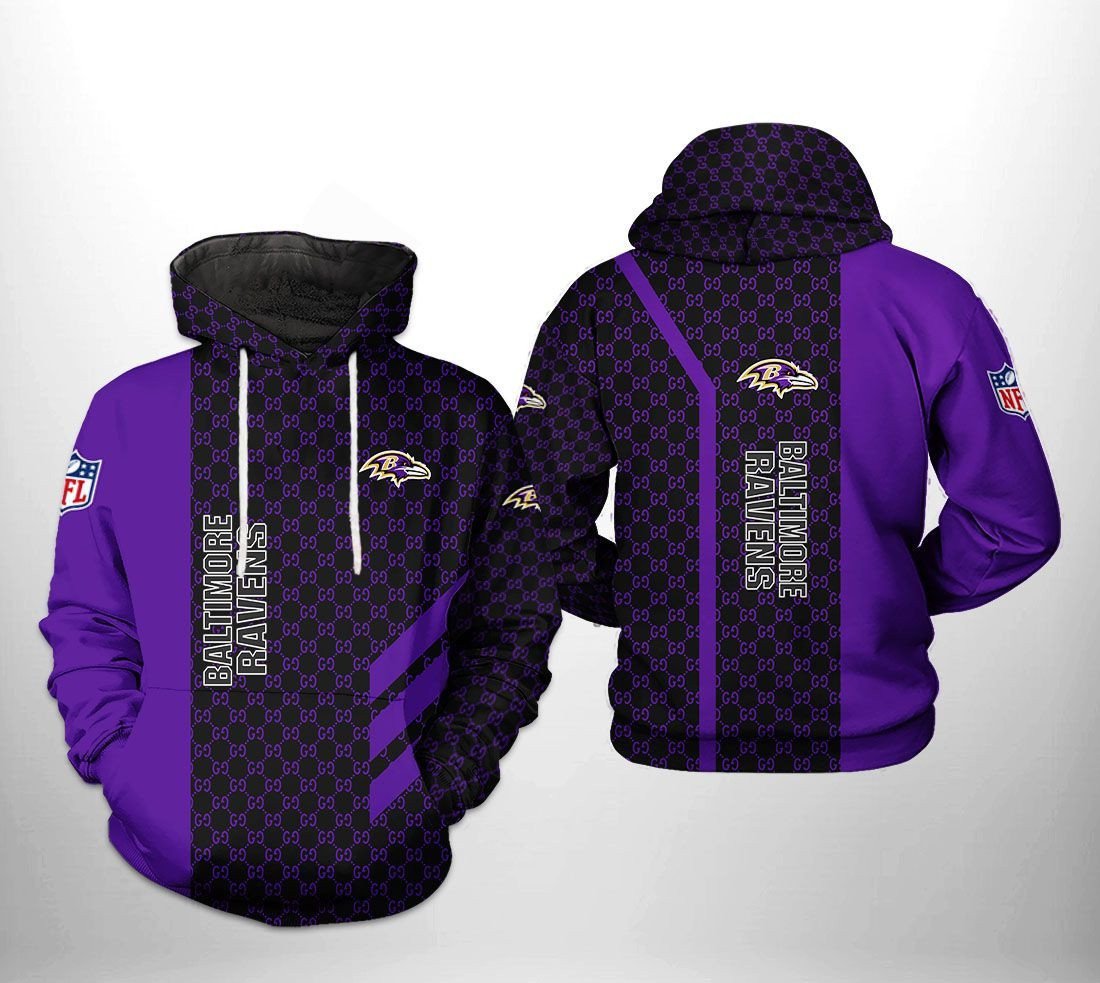Baltimore Ravens Basic V3 NFL Football Team Hoodie