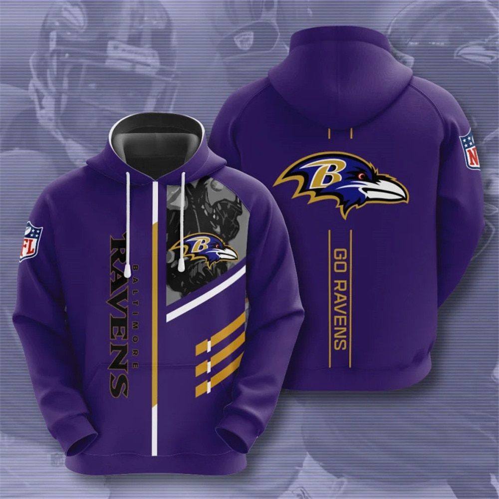 Baltimore Ravens Basic V7 NFL Football Team Hoodie