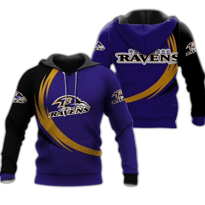 Baltimore Ravens Basic V8 NFL Football Team Hoodie