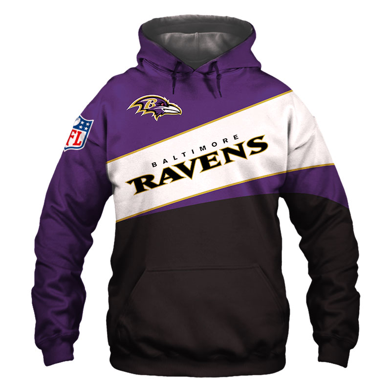 Baltimore Ravens Basic V9 NFL Football Team Hoodie