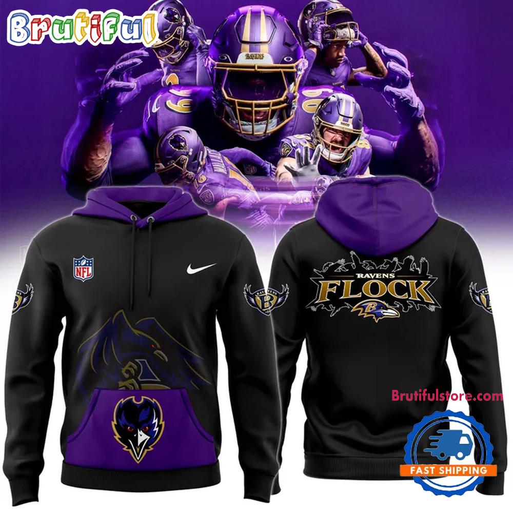 Baltimore Ravens Flock 2025 New Hoodie