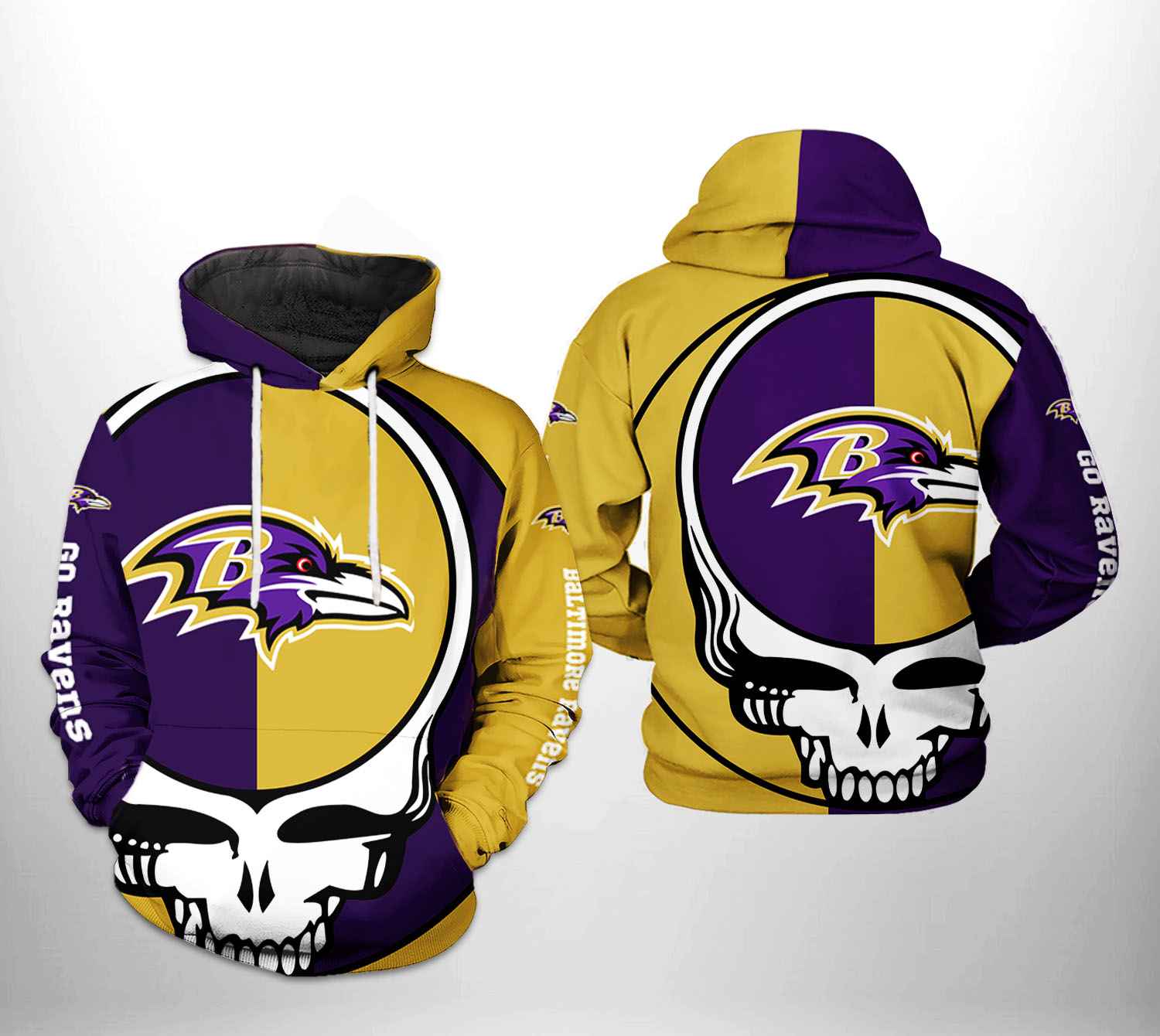Baltimore Ravens Grateful Death NFL Football Team Hoodie