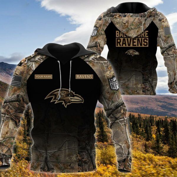 Baltimore Ravens Hunting NFL Football Team Hoodie