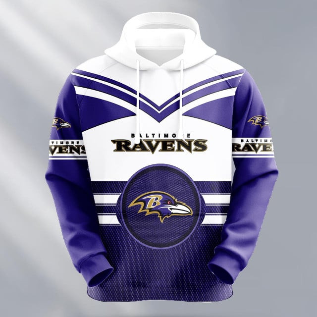 Baltimore Ravens Logo NFL 3D Hoodie Version 194