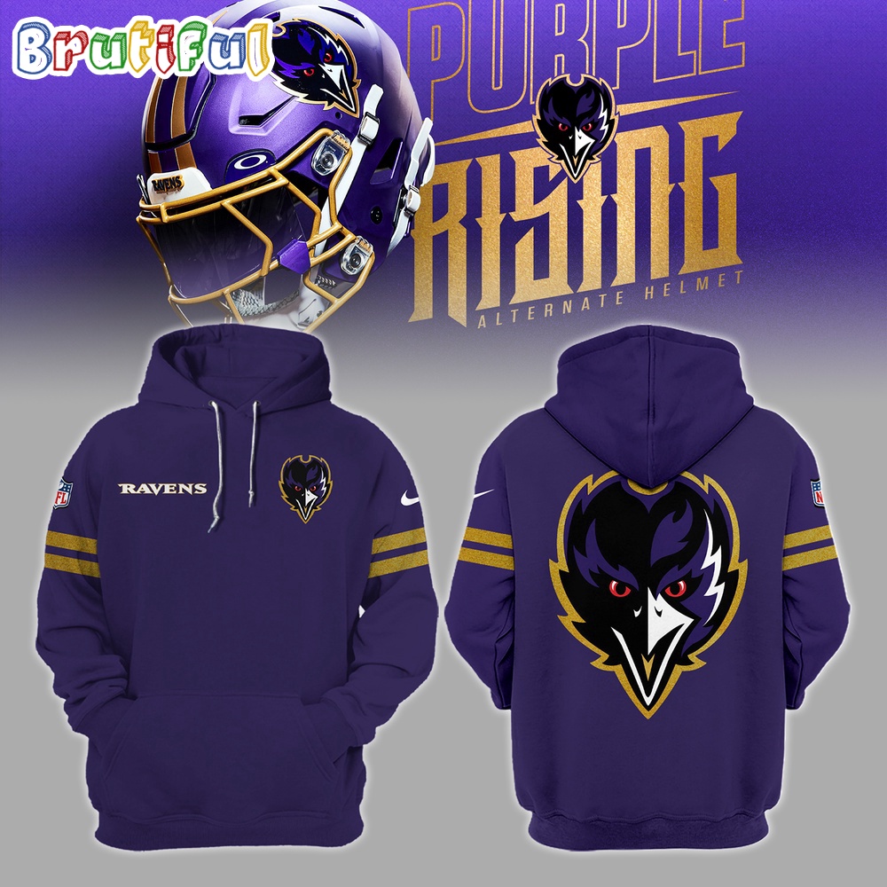 Baltimore Ravens NFL 2024 Purple Rising Hoodie
