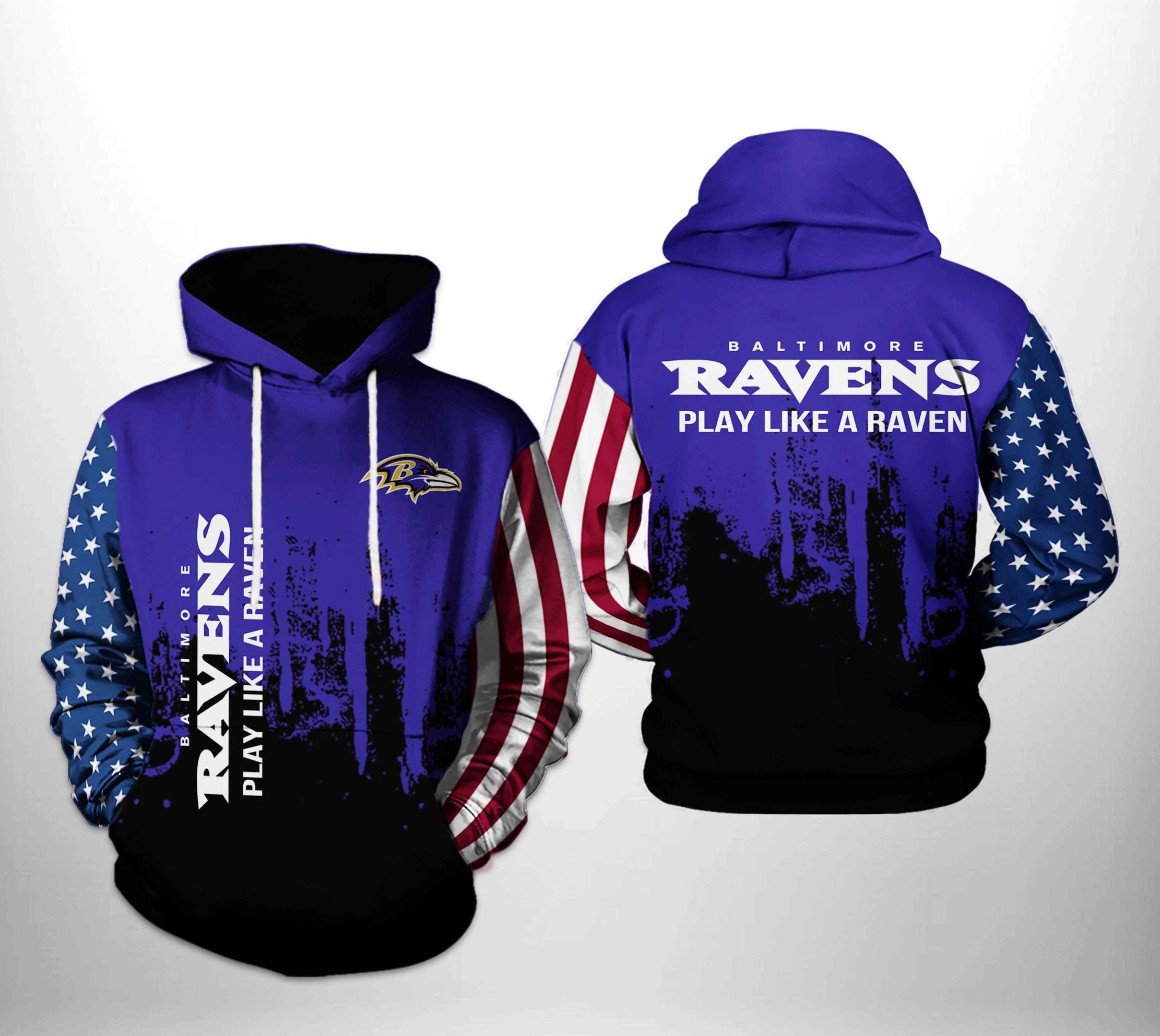 Baltimore Ravens Play Like A Raven NFL Football Team Hoodie
