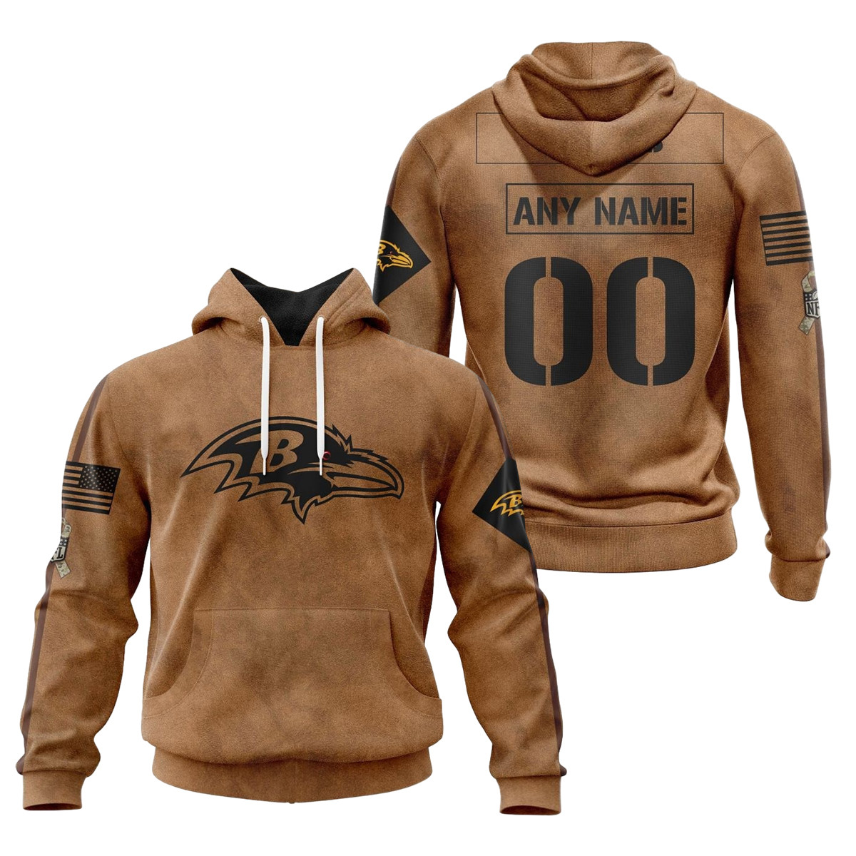 Baltimore Ravens Salute To Service Club 3D printed Sweatshirt Hoodie Zipped Hoodie