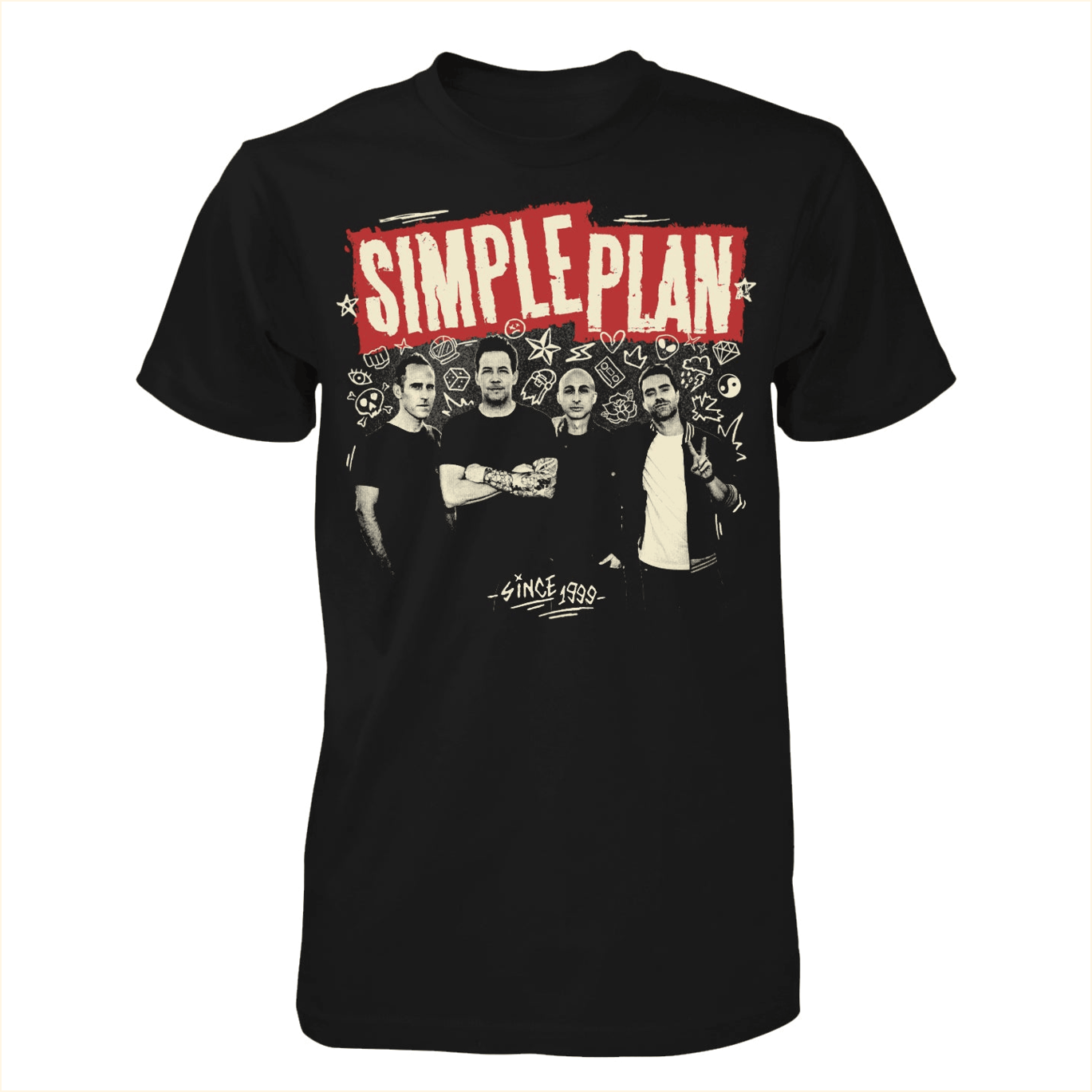 Band Photo T-Shirt Simple Plan Merch Birthday Gifts For Dad BFF Gifts Christmas Presents